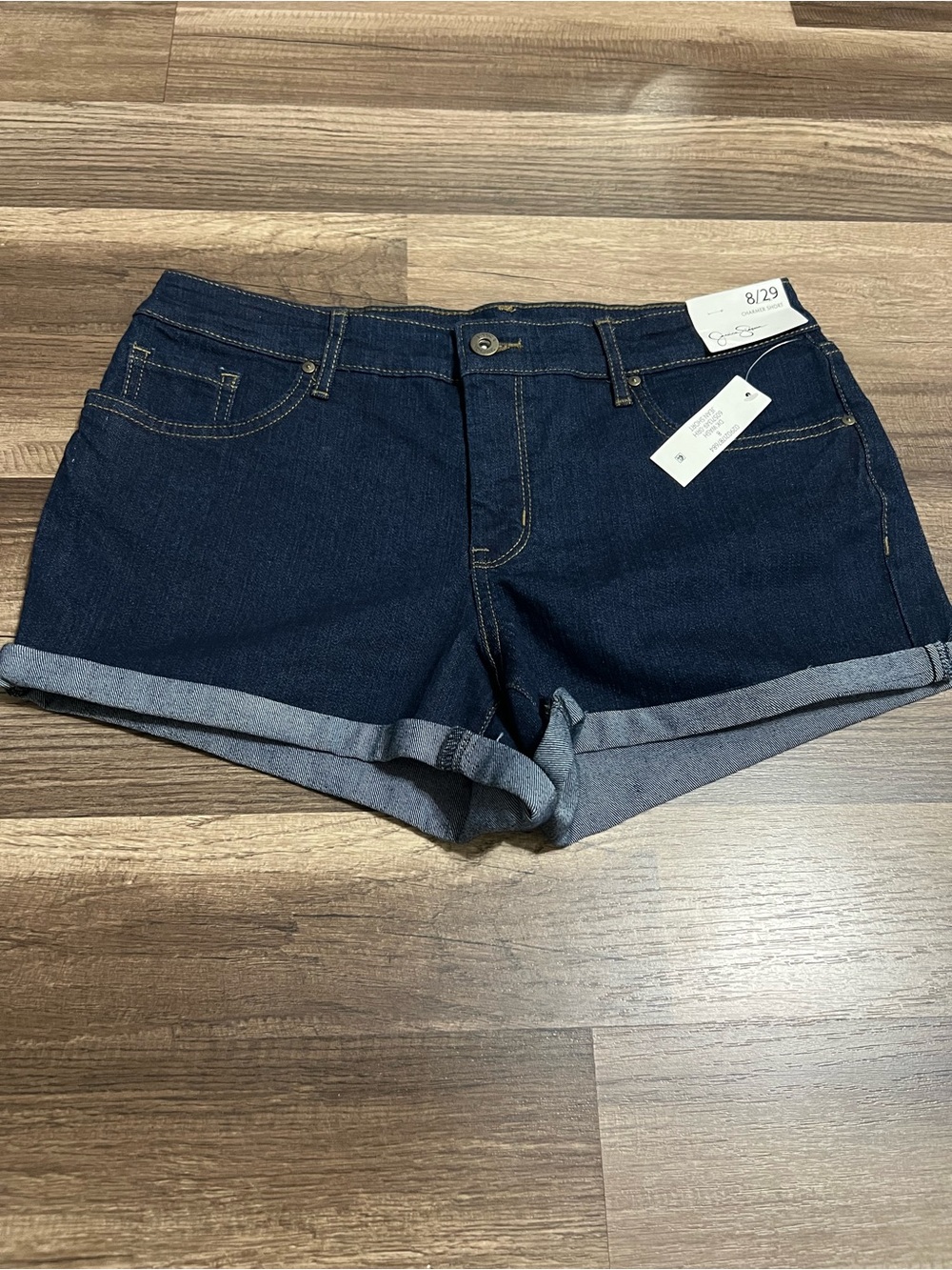 NWT Jessica Simpson Dark Blue Denim Cuffed Women’s Shorts